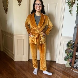 Vintage Golden Velour/ Velvet Track Suit